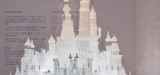 Shanghai Disneyland Castle Glass Model